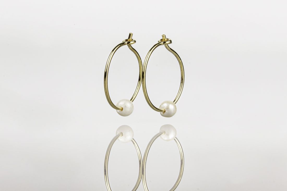 Náušnice Pearl Hoop